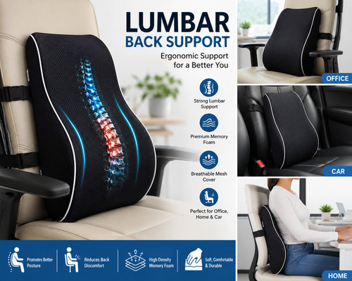 Memory foam lumbar back - lumbar,