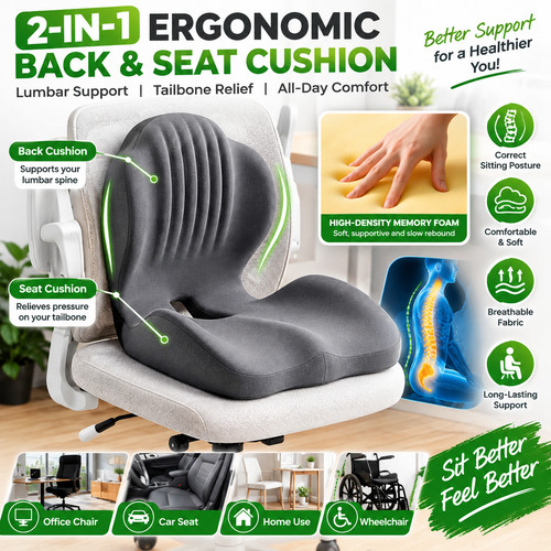 Ergonomic back seat - 2-in-1,